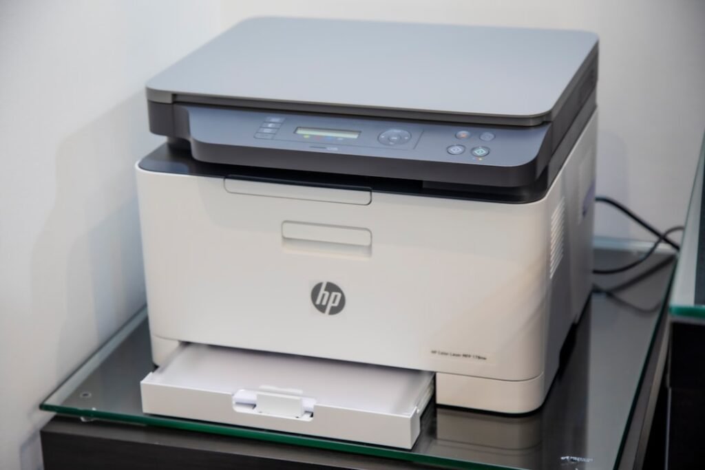 Best home office printers 2026 - modern all-in-one printer on clean desk workspace