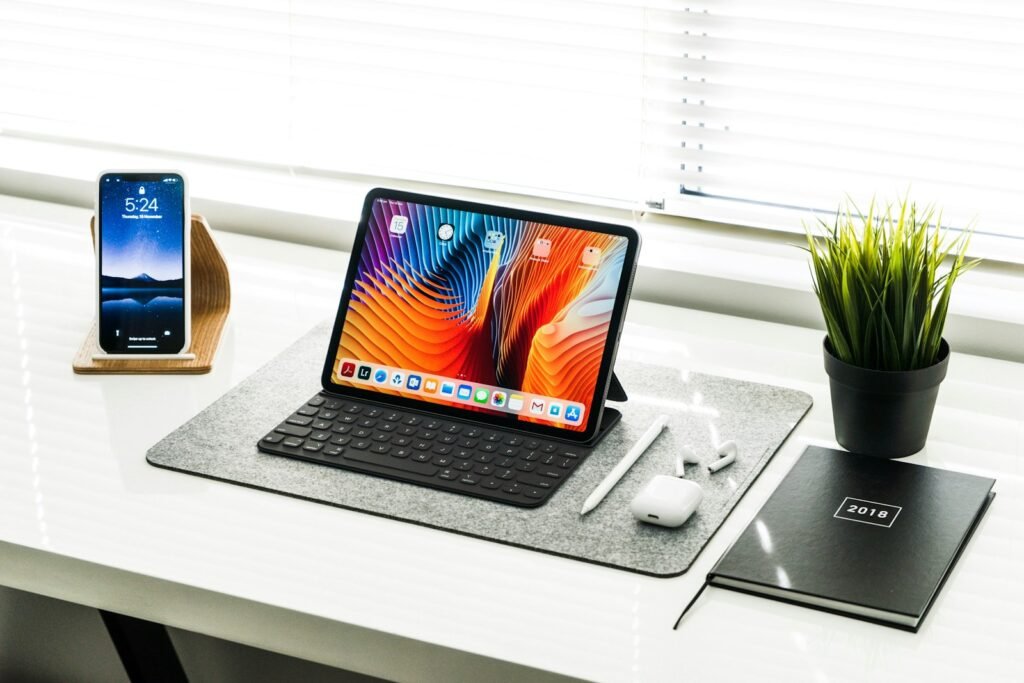Tablet on a business desk, illustrating the best tablets for business in 2026