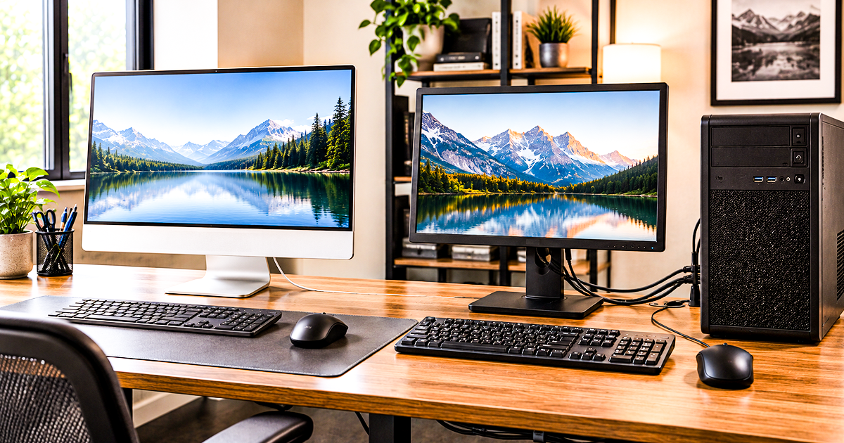 Desktop tower vs all-in-one computer comparison for a home office - which form factor to buy in 2026