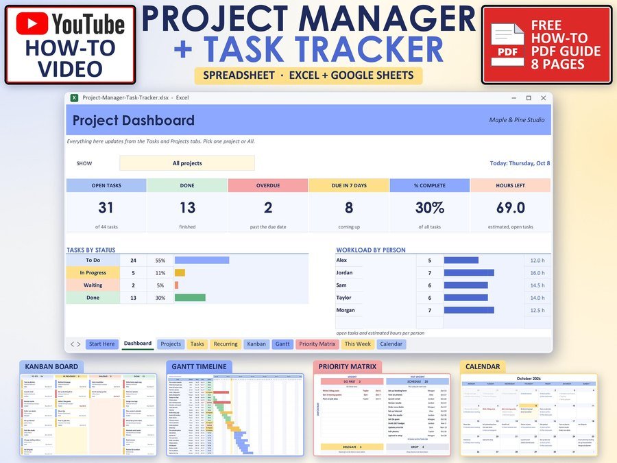 Project Manager Spreadsheet