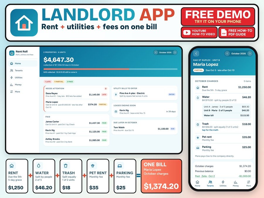 Rent Roll Landlord App